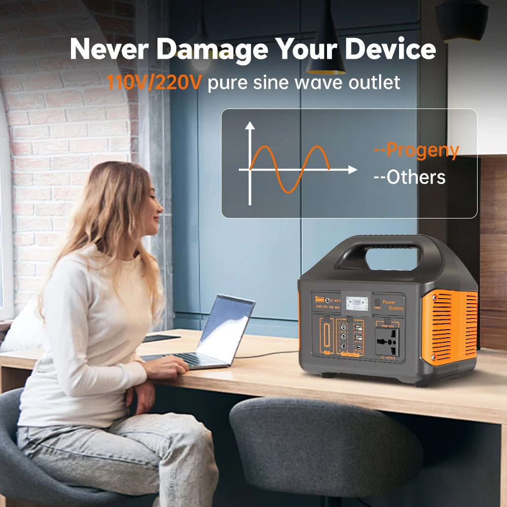 Gaiaray 500W 300W Portable Power Station AC 110V Solar Generator LiFePO4 Battery UPS Emergency Charging Station For Camping Home