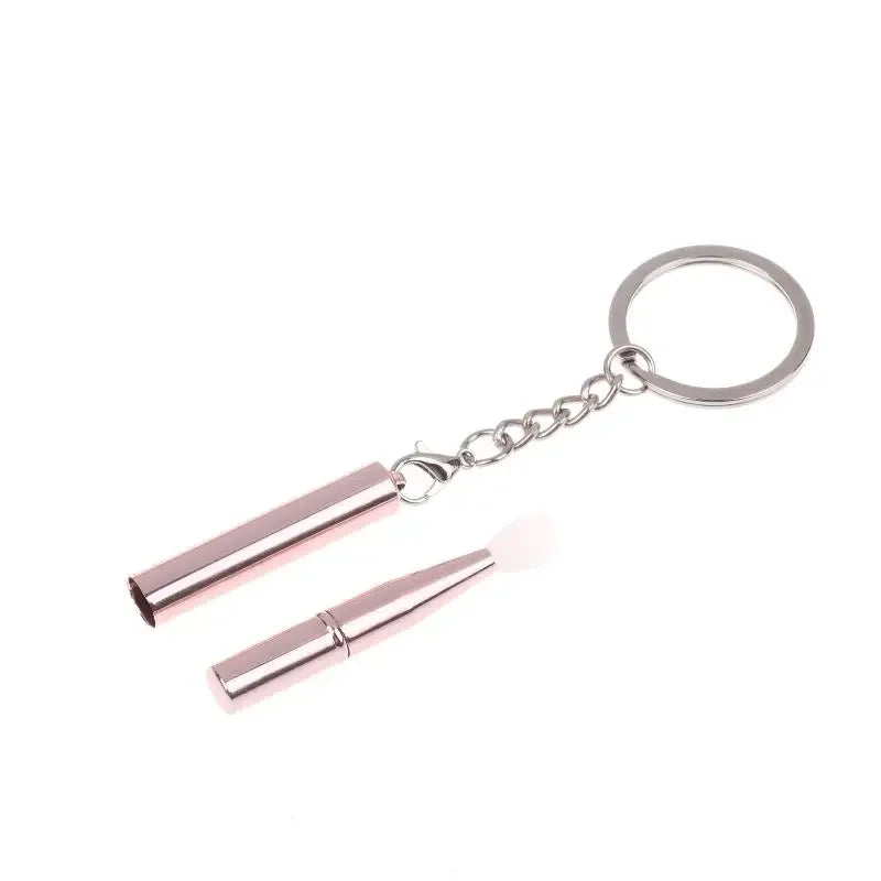 1pcs Portable Multifunctional Silicone Lip Brush With Cover Keychain Dustproof Lipstick Lipstick Brush Eye Shadow Brush