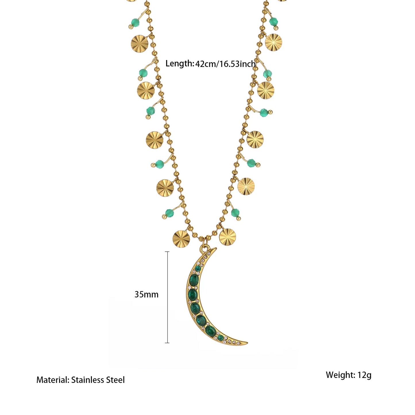 Bohemian Tassel Beaded Chain Necklaces For Women Stainless Steel Fish Pendant Necklace Waterproof Stackable Jewelry Gifts