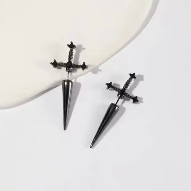 Gothic Nearby Sword Earrings Vintage Cool Punk Ear Cuffs Gothic Dagger Earrings Women's Jewelry Accessories Gifts
