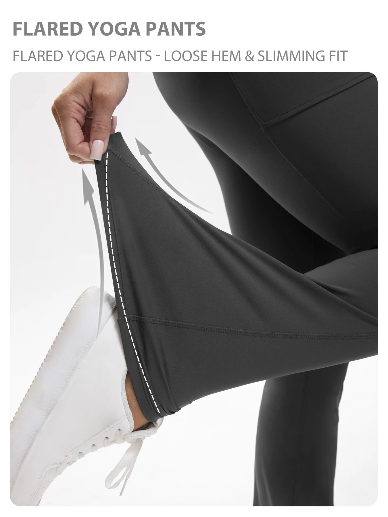 3PCS High Waisted Tummy Control Bootcut Yoga Pants with Pockets Naked Feeling Stretch Workout Casual Pants