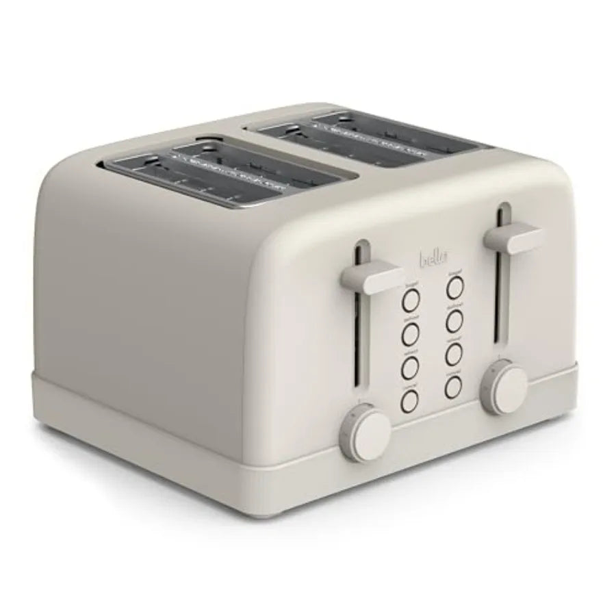 4-Slice Toaster with 6 Setting Shade Control Reheat Cancel Buttons Removable Crumb Tray Anti-Jam Auto Shutoff 900 Watt Oatmilk