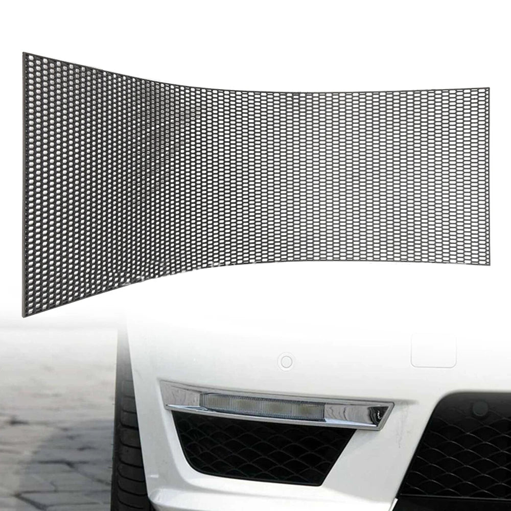 Universal Car Racing Honeycomb Mesh Black Plastic Car Bumper Grill Spoiler Bumper Vent Car Bumper Grill 47''x16''
