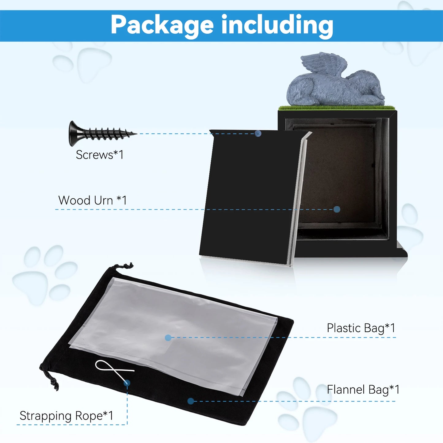 Hot Sale Pet Cremation Urns pet urns for Large Dogs Ashes Urn , Pet Ashes Photo Box, Wood Keepsake Memorial Urn