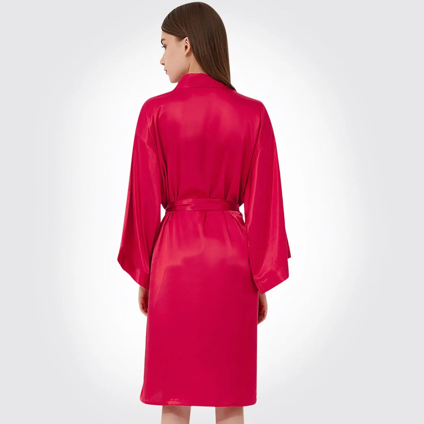 Women's Elegant Bridesmaid Bathrobe Wedding Party Team Bride Robe Letters Kimono Soft Satin Pyjamas Robe For Women пижама