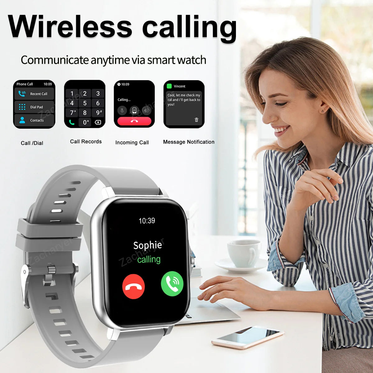 Men's wireless calling watch, sports and fitness, outdoor multiple sports modes, outdoor smartwatch