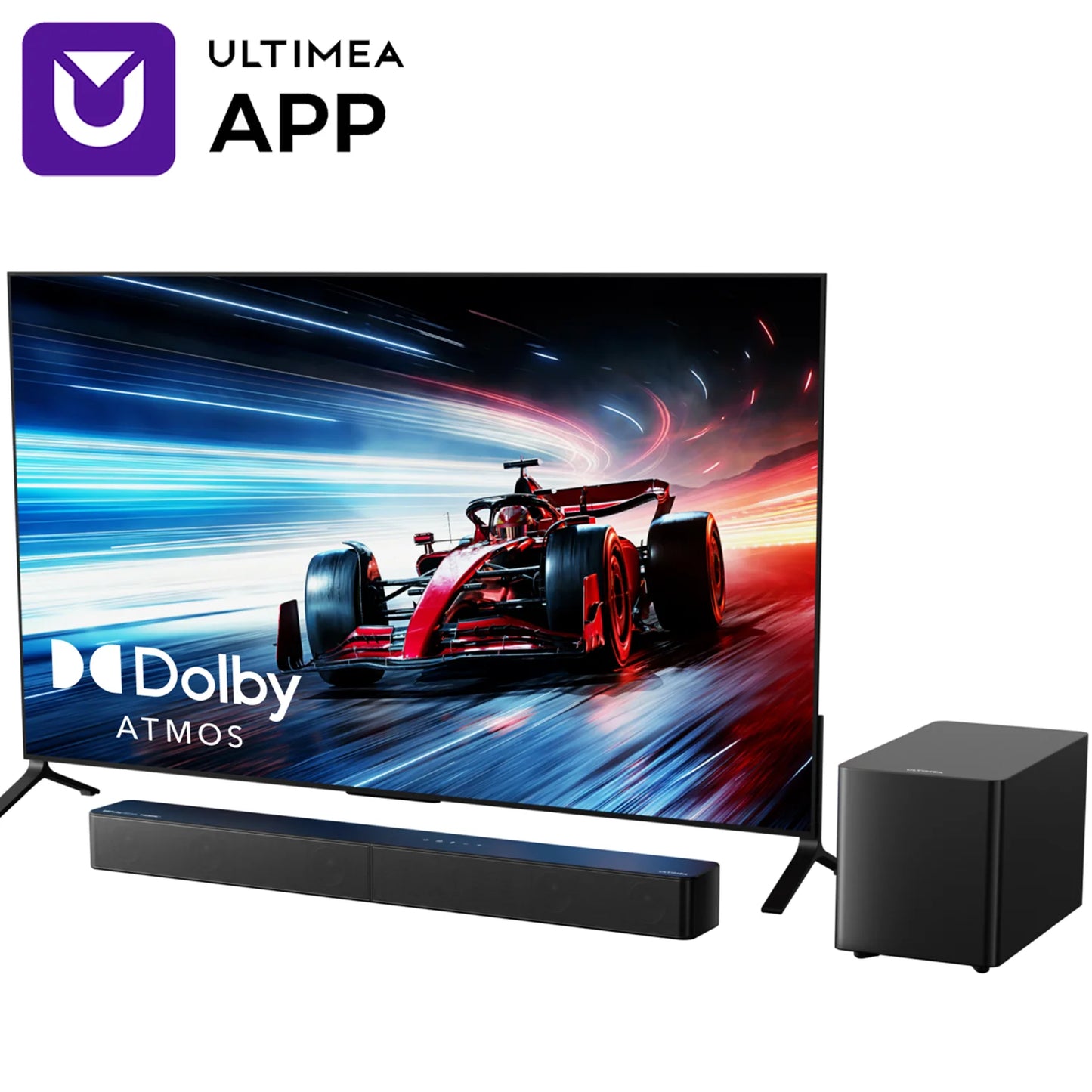 ULTIMEA 340W 5.1CH Surround Sound Bar with Dolby Atmos and Subwoofer, VoiceMX,BassMX, APP Control, Home Theater Soundbar Speaker