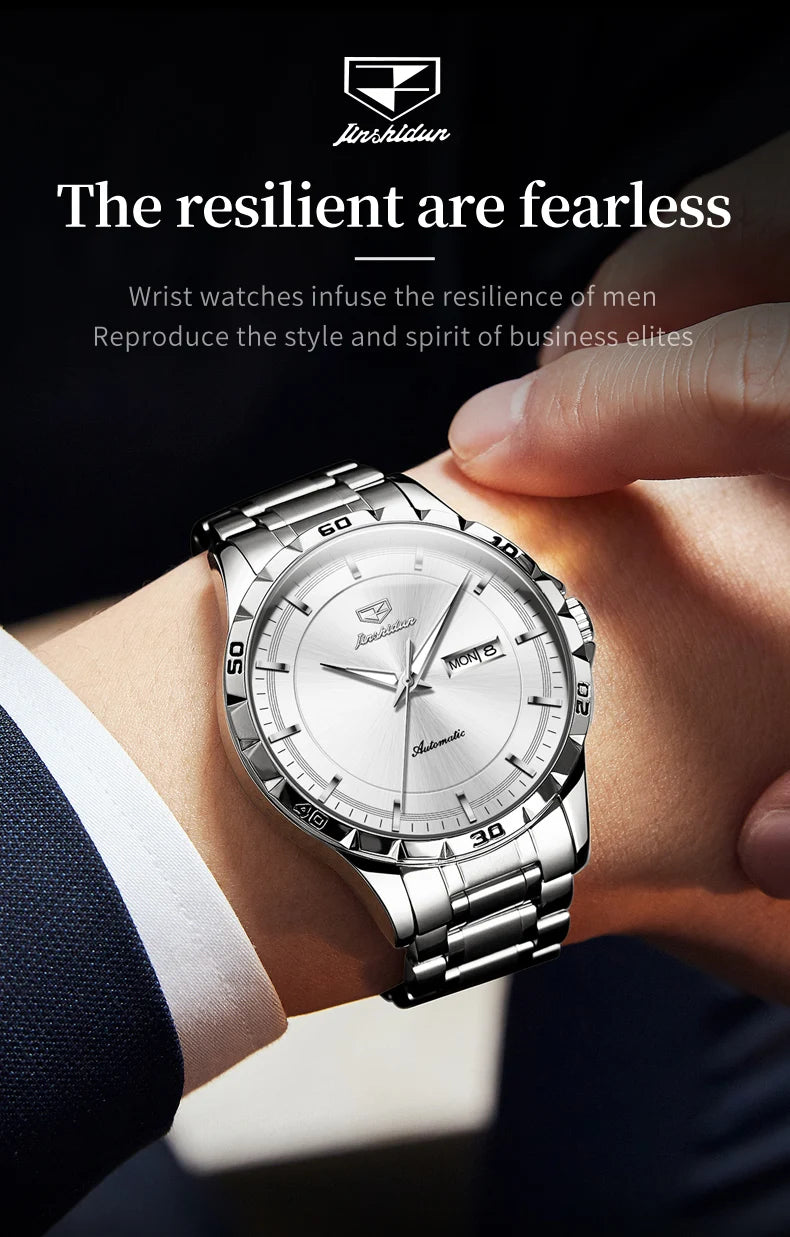 JSDUN 8964 Luxury Brand Men Watch Auto Date Deep Waterproof Stainless steel High Quality Automatic Mechanical Watch for Men