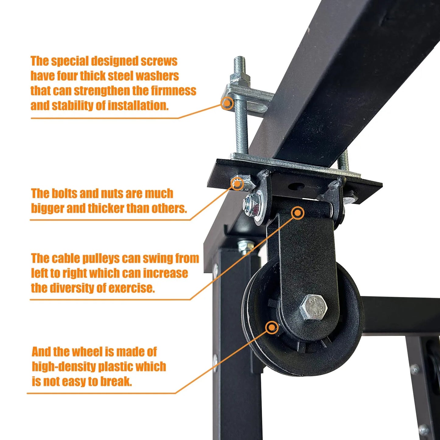 Upgraded Cable Pulley System, LAT Pull Down Machine for Home Gym Equipment,System for Strength Training Power Cages, Power Racks