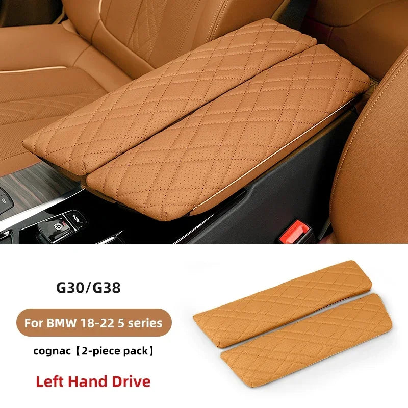 2PCS Car Central Armrest Box Console Cover Auto Styling Accessory For BMW Series5 G30 G38 F10 F11 F18 F15 F16 G05 G07 X5X6X7 LHD