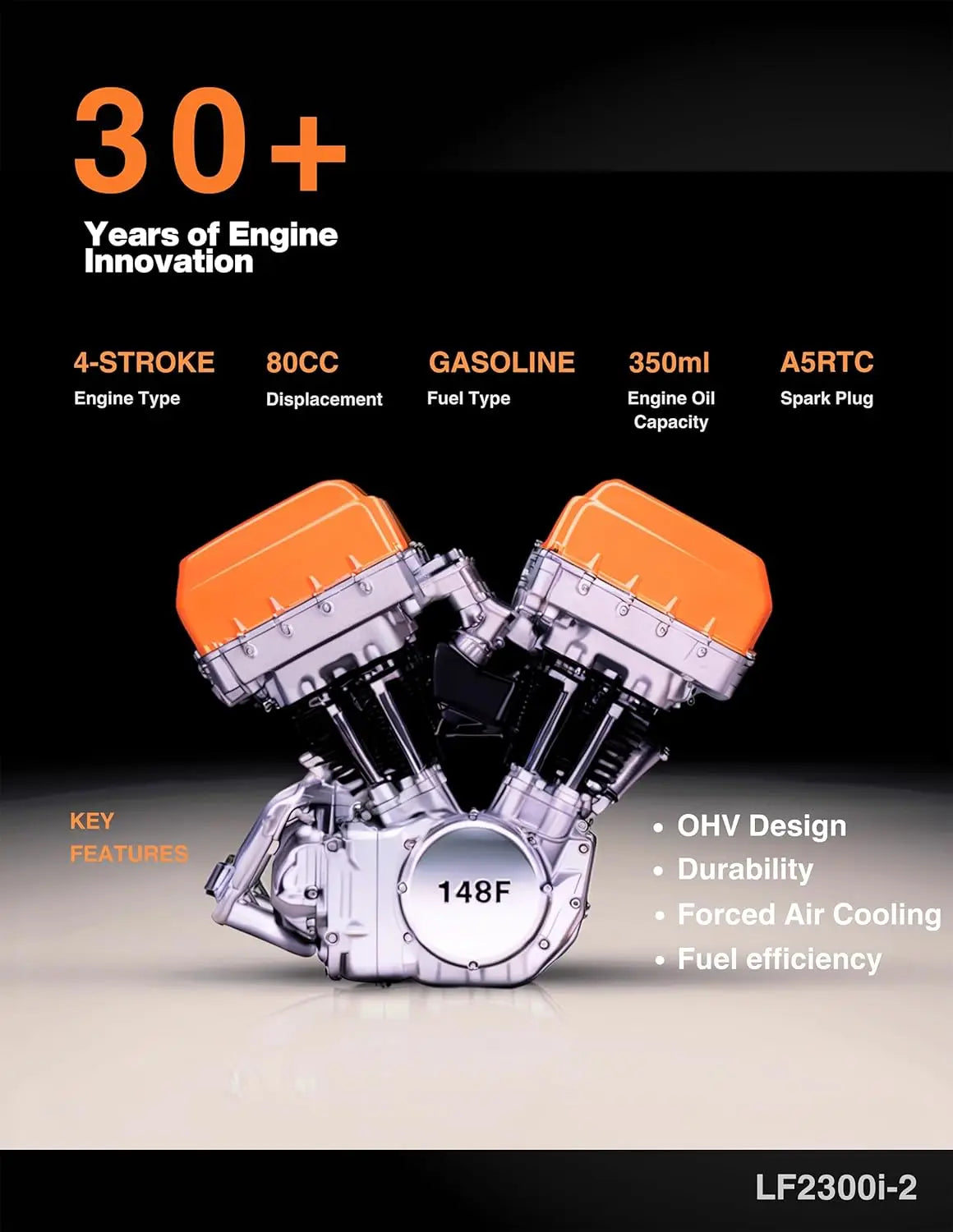 XMSJ 2300W Inverter Generator Portable Quiet Fuel Efficient Power