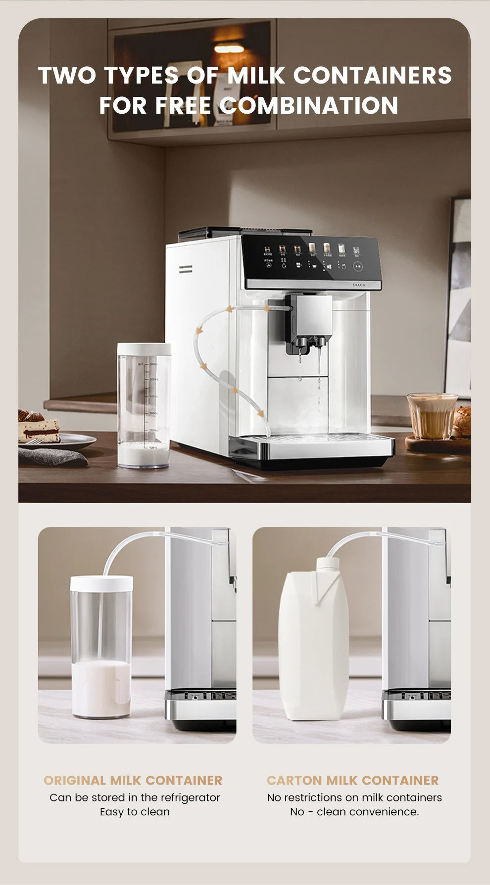 MCILPOOG M3 Automatic Espresso Coffee Machine With Milk Frother