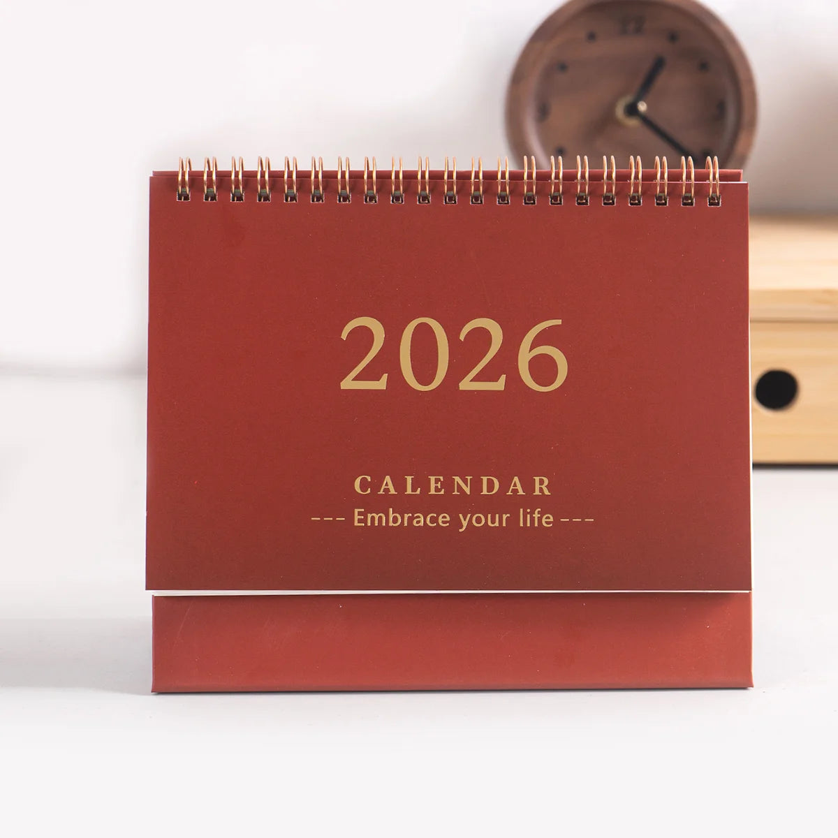 1 pc New 2026 Monthly Desktop Calendar, Portable Foldable, Back Memo, School Office Desktop & Holiday Decoration, Home Essential