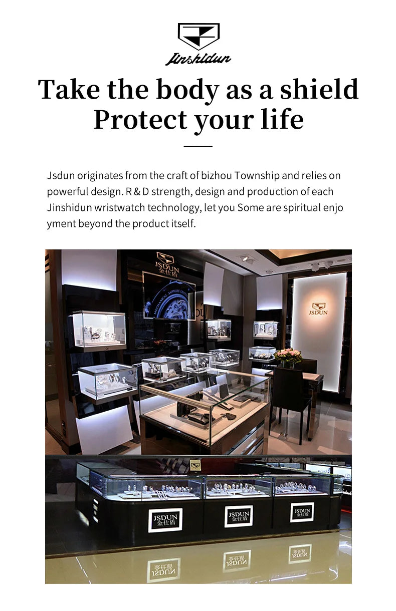 JSDUN High Quality Men Watch Tourbillon Movement Automatic Mechanical Watch Waterproof Luminous Original Luxury Male Wristwatch