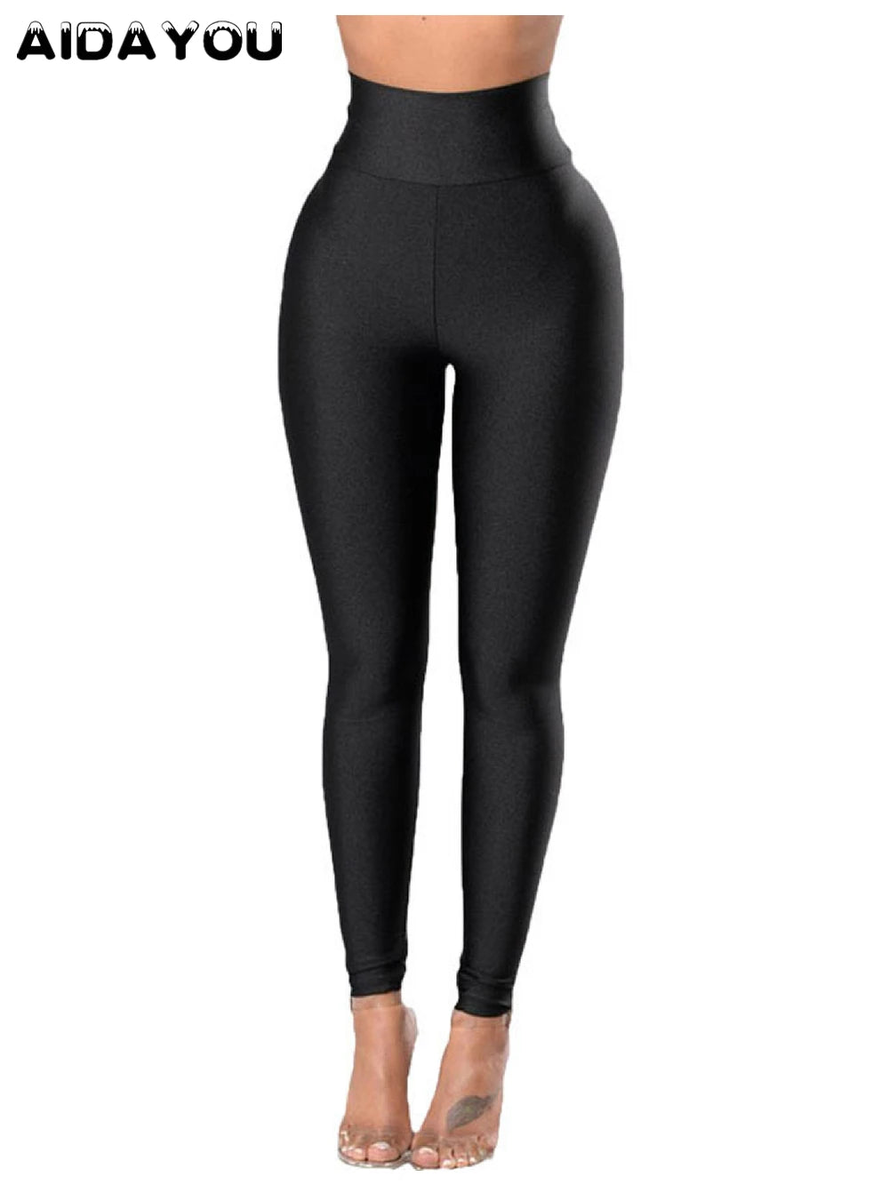 Shinning Legging High Waisted Yoga Pants Tummy Control Shiny Sports Tights Workout