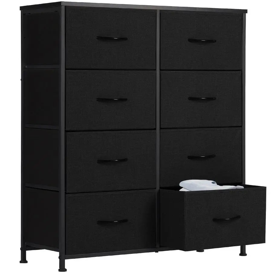 Dresser, Dresser for Bedroom Drawer Organizer Storage Drawers, Fabric Storage Tower with 8 Drawers, Chest of Drawers with Steel