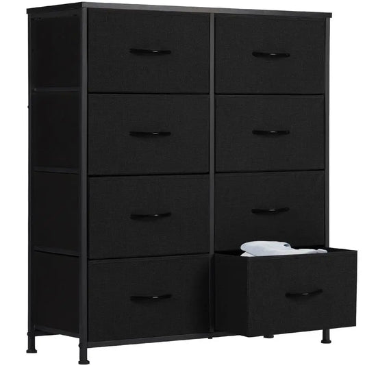 Dresser, Dresser for Bedroom Drawer Organizer Storage Drawers, Fabric Storage Tower with 8 Drawers, Chest of Drawers with Steel