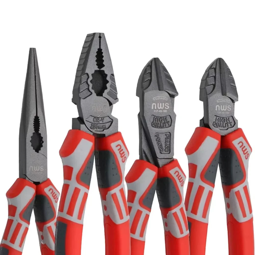 DTCTK Inch Cr-V Steel Wire Pliers Wire Cutter Sharp Nose Pliers Diagonal Nose Pliers Industrial Grade Hand Tools for Electrician