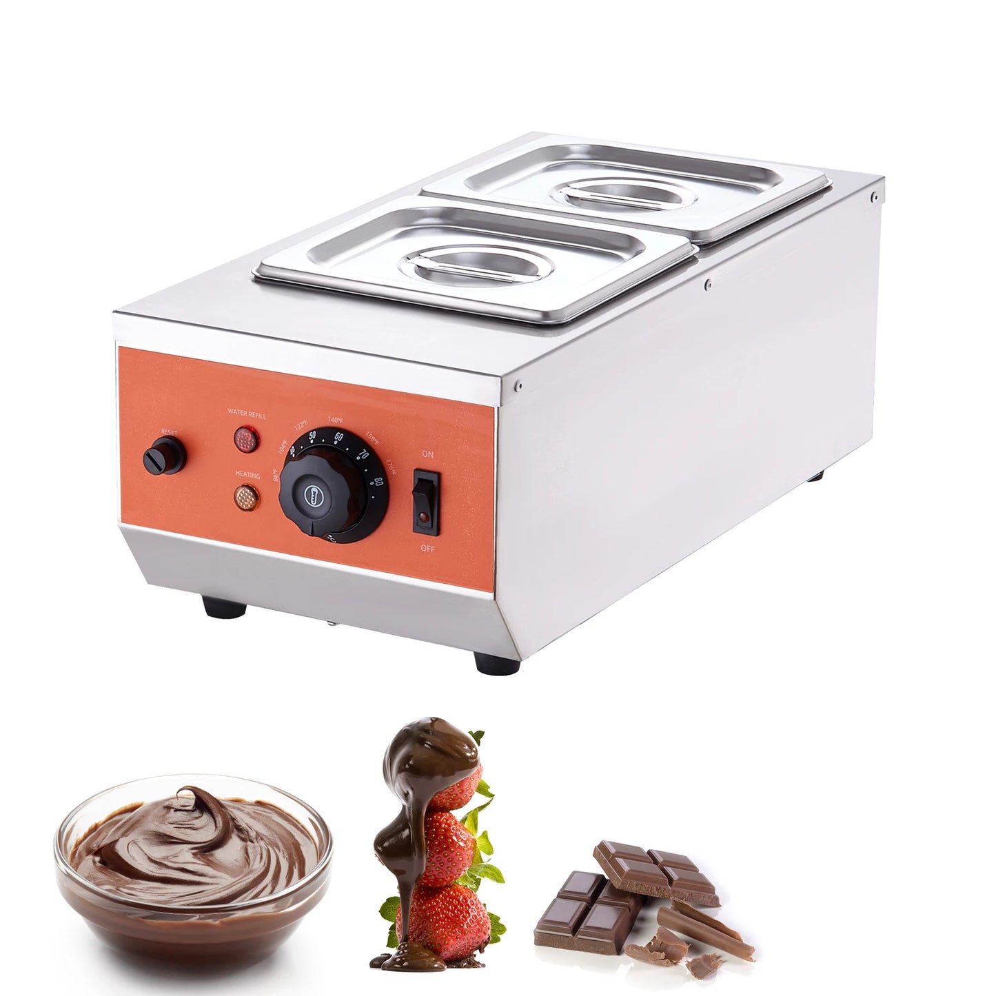 SucceBuy Double Cylinder Electric Chocolate Tempering Machine