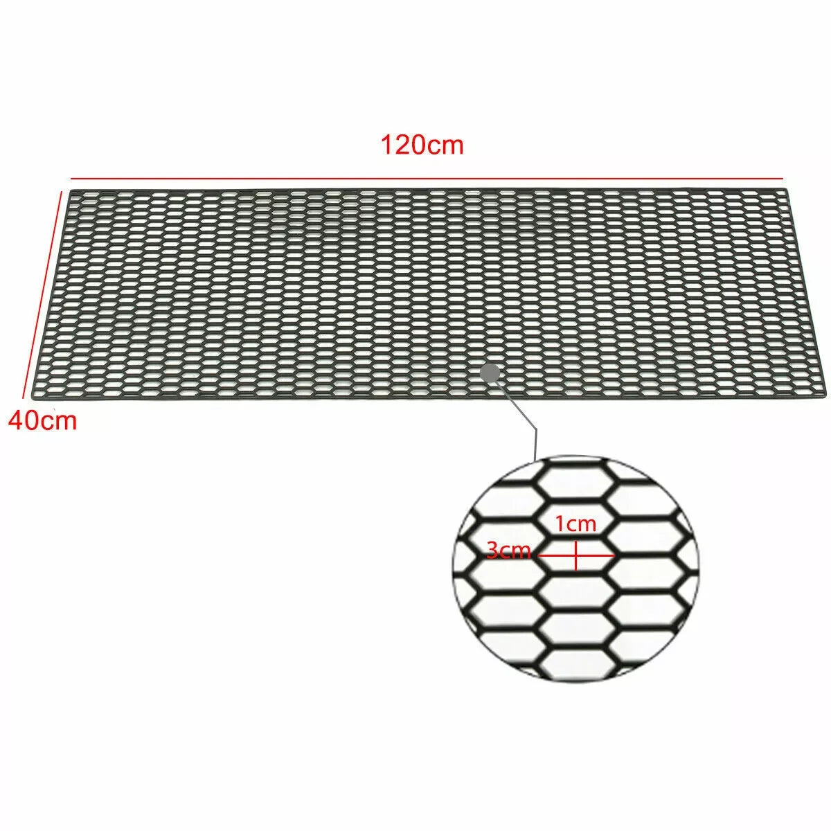 Universal Car Racing Honeycomb Mesh Black Plastic Car Bumper Grill Spoiler Bumper Vent Car Bumper Grill 47''x16''