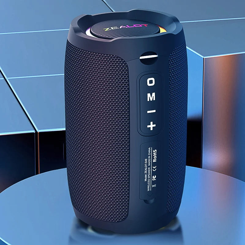 Zealot S49 20W Portable Ourdoor Wireless Subwoofer Speaker,Waterproof IPX 6,Dual Pairing,3600mAh Battery, 12 Hours Playtime