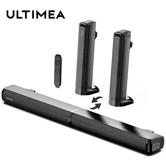 ULTIMEA 100W 2.2ch TV Sound Bar, 2-in-1 Detachable Bluetooth Soundbar for TV, Bass Adjustable, 3 EQ Modes, Apollo S40 Series