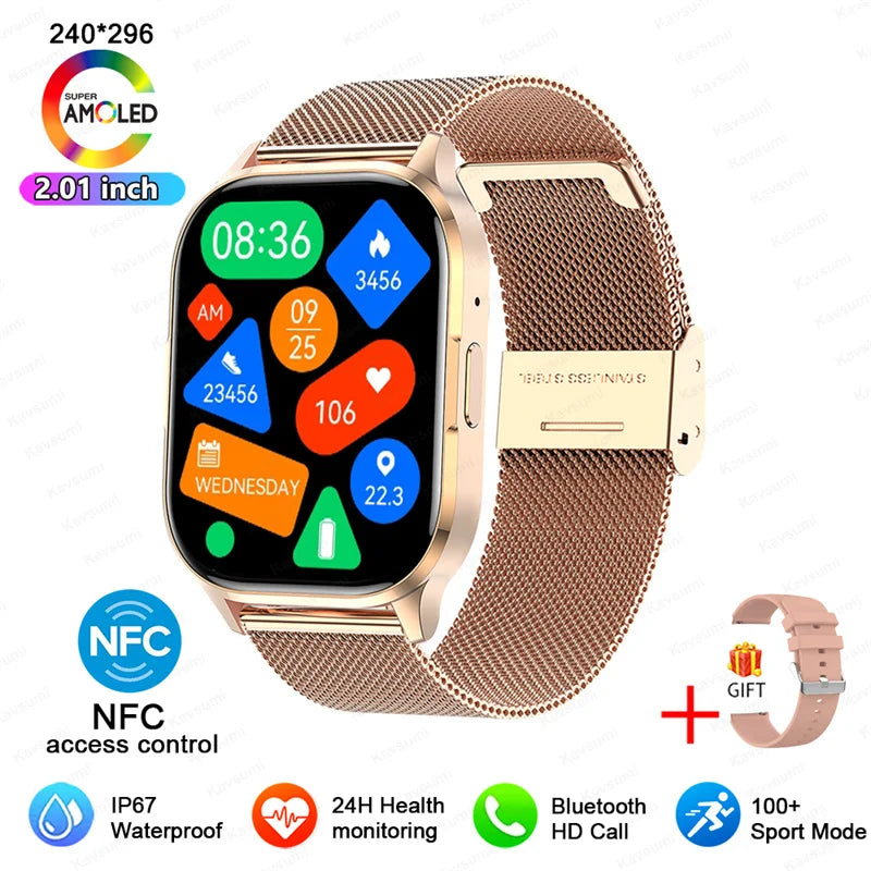 Ultra Thin Smart Watch Man Women Screen Always Display Time Sports Bracelet Bluetooth Call Fashion Smartwatch Health Custom dial