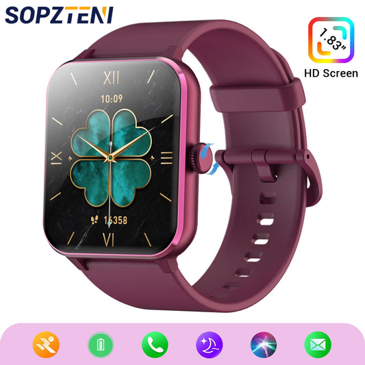 SOPZTENI R50 Bluetooth Call Smartwatch 1.85'' HD Display Fitness Sport Watch Heart Health Sleep Monitoring Watches for Men Women