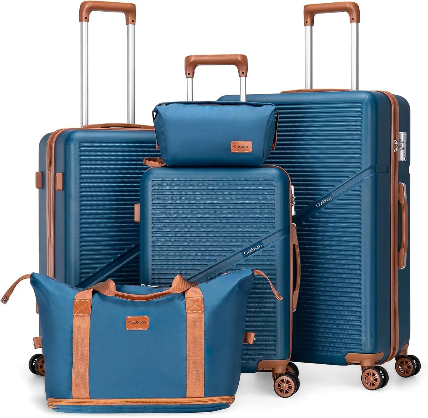 Luggage Sets 5 Piece Suitcases with Wheels, Suitcase Set ABS Hard Case Luggage with TSA Lock Spinner Wheels Durable Travel