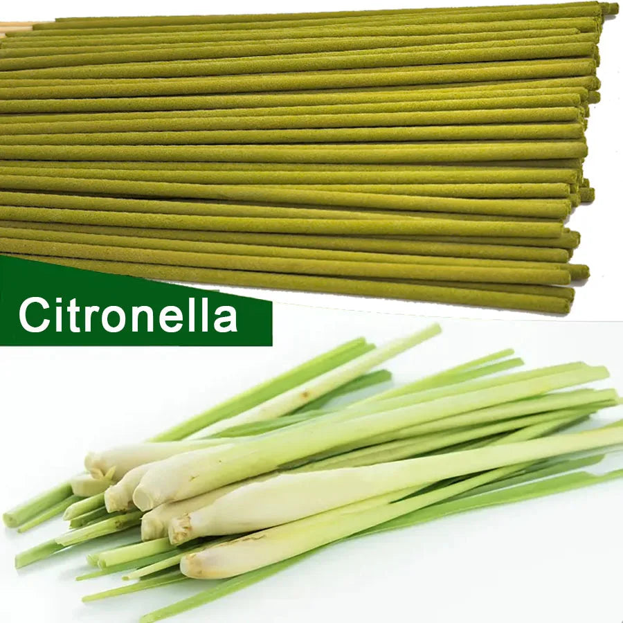 200Pcs Citronella Handmade Bamboo Stick Incense, Lemon Scent, Unique Aroma, Suitable for Home Decoration, Yoga, Reading, Office, Meditation and Leisure Relaxation Use