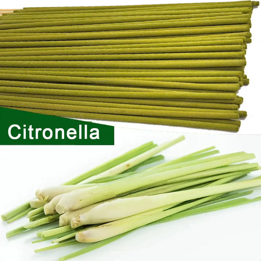 200Pcs Citronella Handmade Bamboo Stick Incense, Lemon Scent, Unique Aroma, Suitable for Home Decoration, Yoga, Reading, Office, Meditation and Leisure Relaxation Use