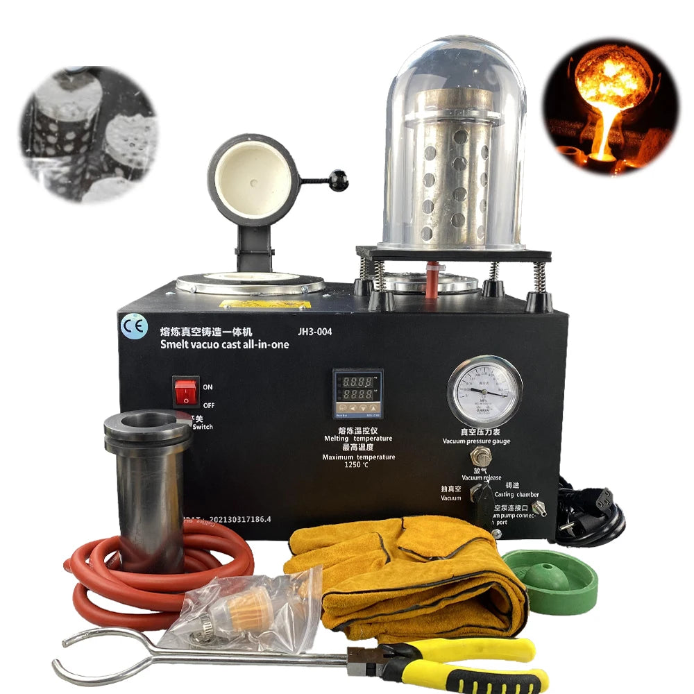 Manufacturer!!! Cast Vacuum and Melting Machine Digital Display High Temperature Refining Precious Metal Jewelry Casting Tool