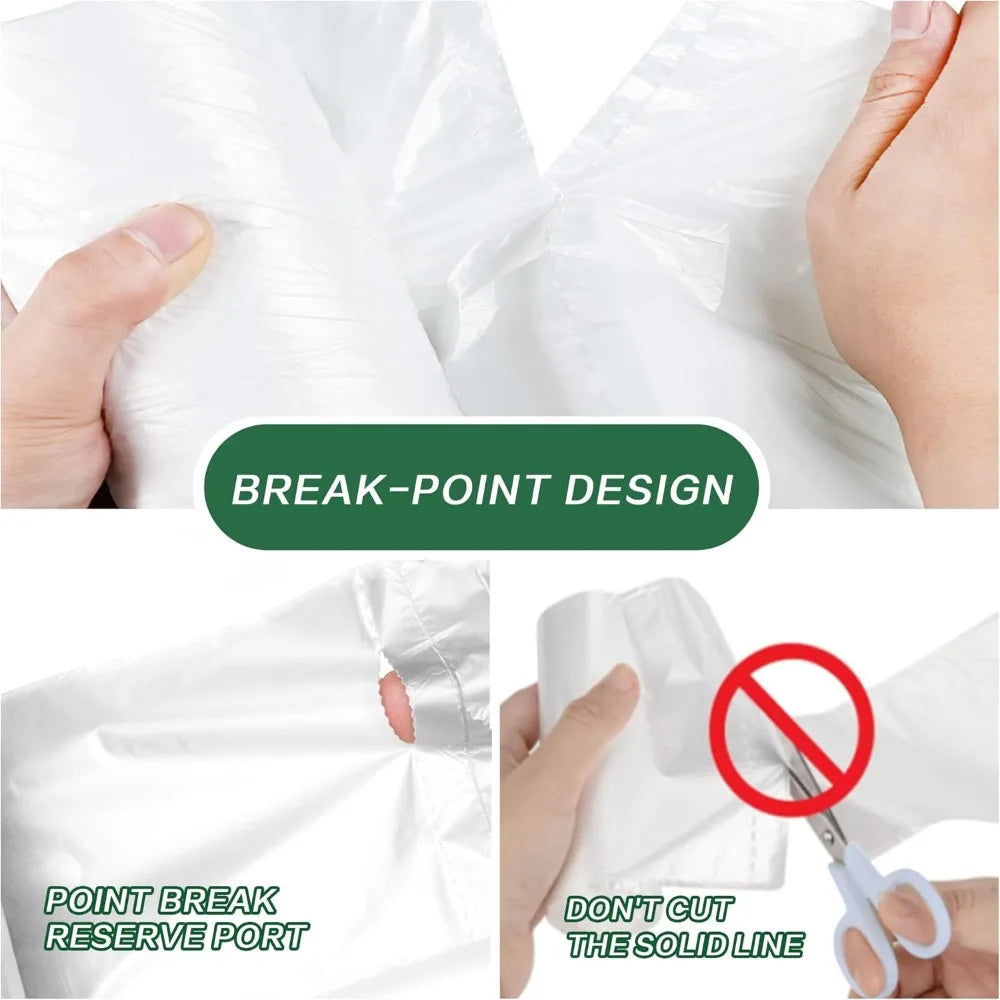 120 Counts 1.6 Gallon Small Trash Bags, Mini Garbage Bags Fit 1.2-2 Gal Bathroom Office Bedroom