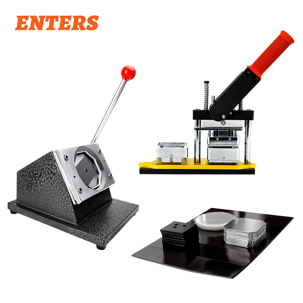 2026 Custom DIY 50x50 Magnetic Button Photo Fridge Magnet Making Machine