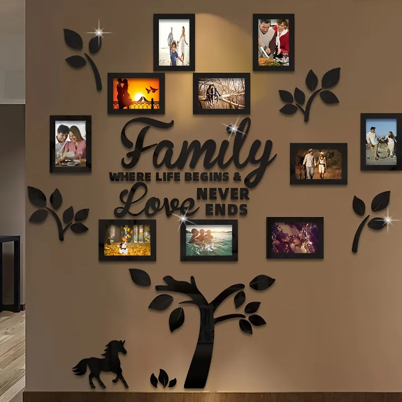 3D Acrylic Photo Wall Decor - DIY Customizable Photo Collage Kit for Home Wedding Party & Anniversary Wall Art Acrylic Frame
