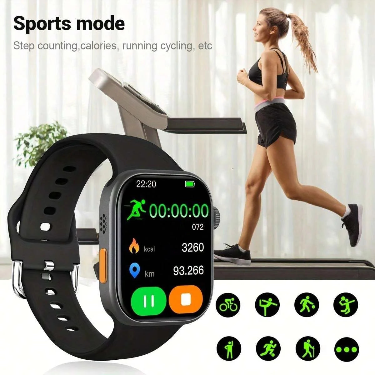 Sports Fitness Watch - Unisex Smart Bracelet 2026 New, Wireless Connection & Answer/Make Call, Pedometer Fitness Tracker
