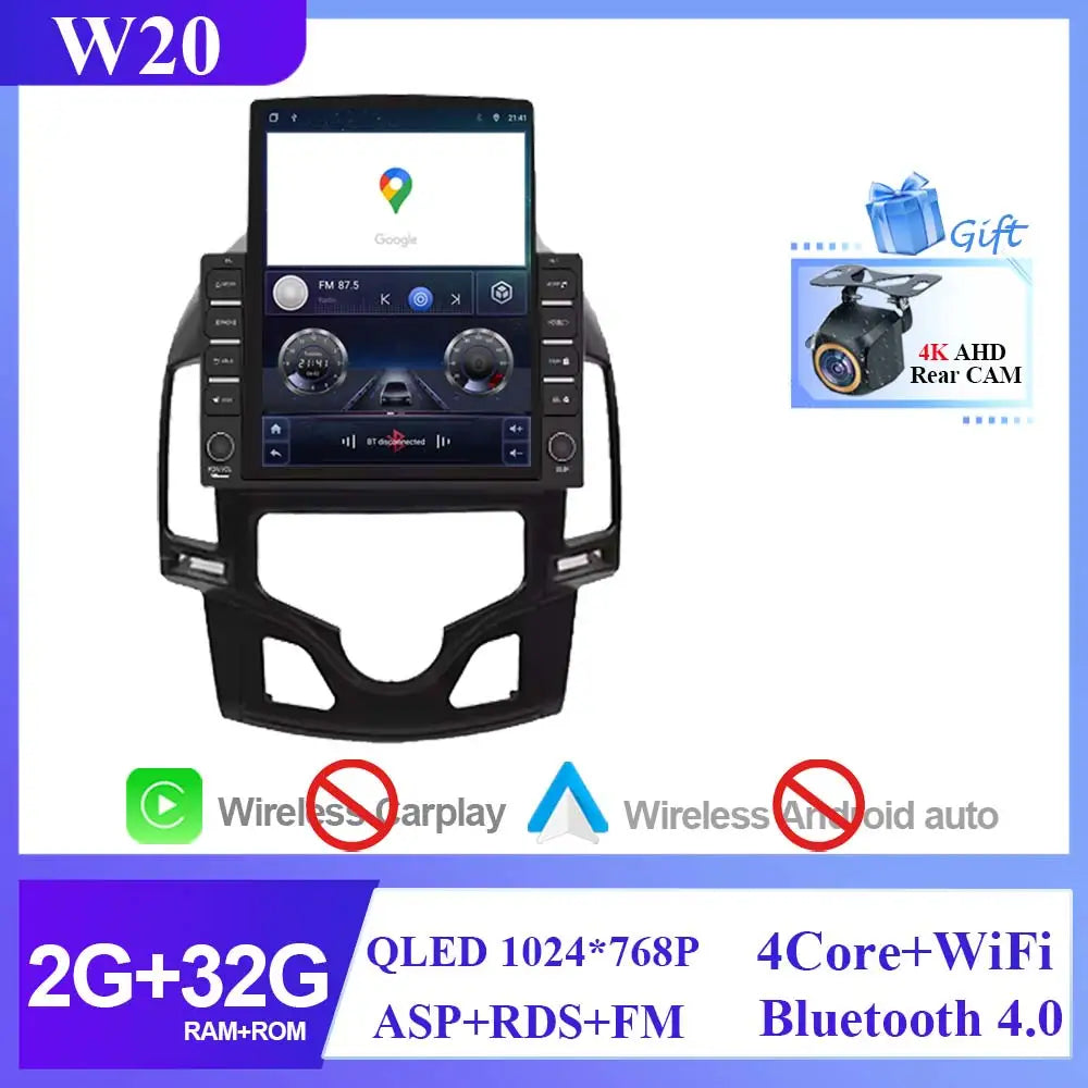 9.7 INCH Car Radio For Hyundai I30 2006 2007 2008 2009 2010 2011 Multimedia Android 14 4G WIFI No DVD Player 2 Din Carplay BT