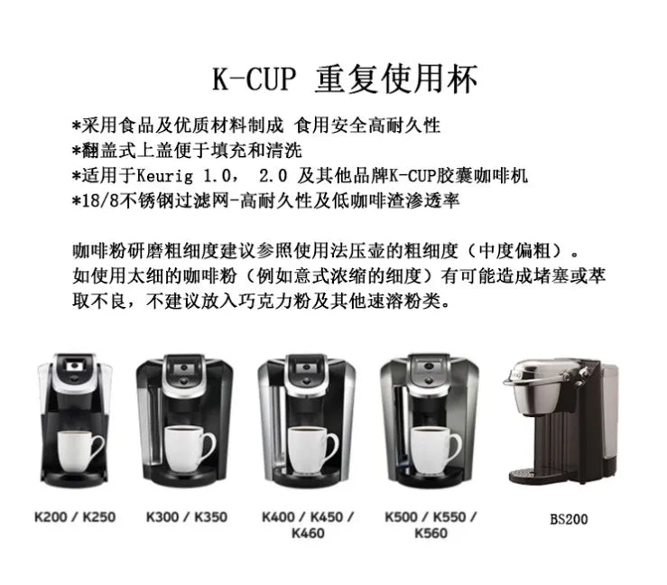 2 new refillable coffee capsules Keurig 2.0 1.0 recycled K-cup shell cups