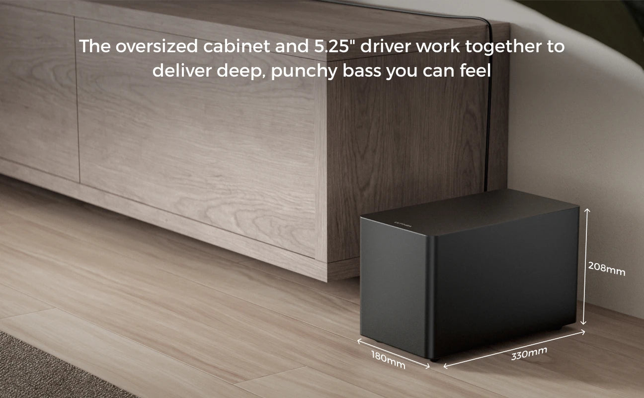 ULTIMEA 340W 5.1CH Surround Sound Bar with Dolby Atmos and Subwoofer, VoiceMX,BassMX, APP Control, Home Theater Soundbar Speaker