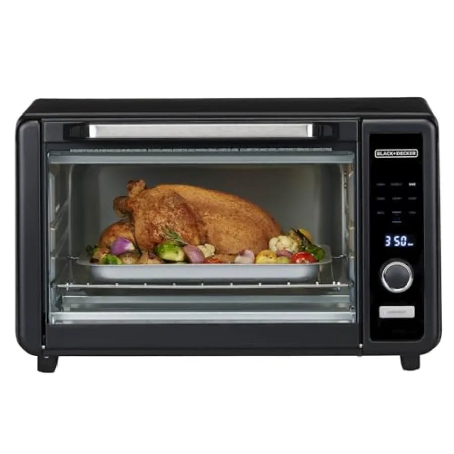 6-Slice Digital Air Fry Toaster Oven with Crisp 'N Bake Technology for Even Baking and Frying Stainless Steel Finish Silver Col