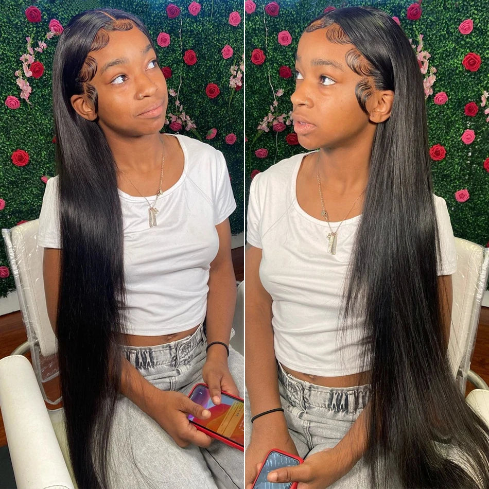 13x4 Bone Straight Lace Front Wig 13x6 Hd Transparent Brazilian 30 40 Inch Human Hair Wigs For Black Women 360 Lace Frontal Wig