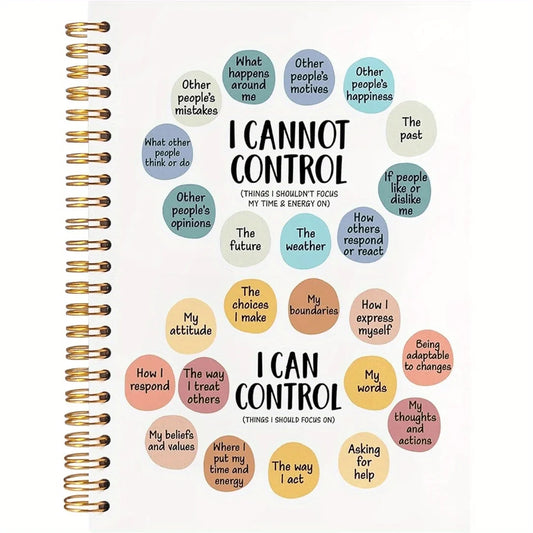 Hardcover Spiral Mental Health Journal for self-reflection. A psychology gift for wellness.