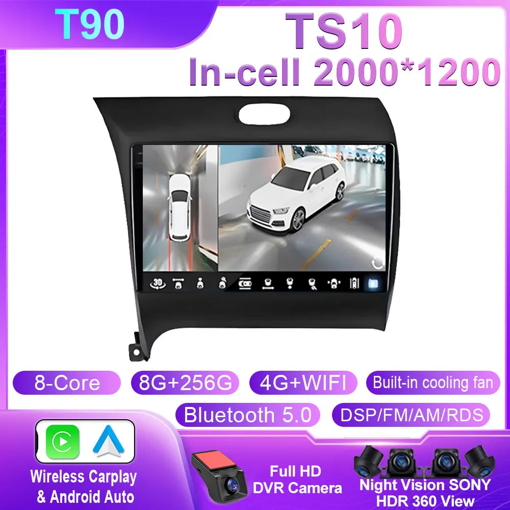 Android 14 For Kia Cerato 3 K3 Forte 2013 2014 2015 2016 2017 2018 Car Auto Radio Multimedia Player Navigation GPS NO 2din DVD