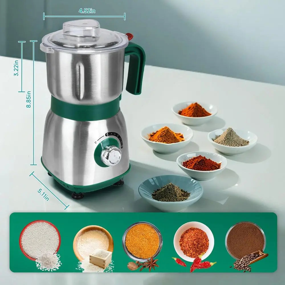 Spice Grinder Electric, Herb Nut Grinder for Kitchen, Detachable Espresso Grinders with Stainless Steel Blades, Filter and Brush