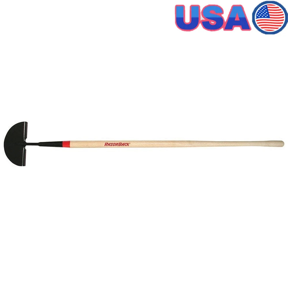 Razor-Back Turf Edger Half Moon Blade with Wood Handle