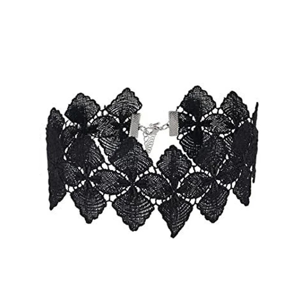 Lady Chokers Leaf Tassel Women Neck Jewelry Accessory Girl Lace Gothic Vintage Sexy Fashion Velvet Rose Beads Flower Necklace