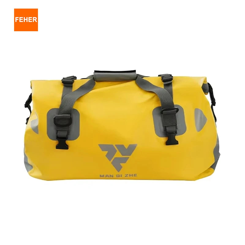 FEHER Motorcycle Tail Bag Expandable 40L & 60L Large Capacity Tear-resistant Waterproof Riding Seat Bags for Motorcycle Travel