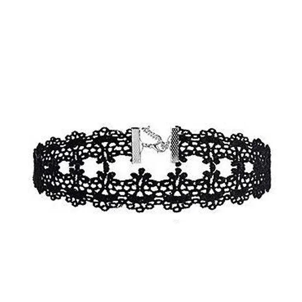 Neo-Gothic Punk Black Sexy Lace Chokers Necklace For Women Fashion Retro Clavicle Chain Halloween Collar Choker Steampunk Gifts