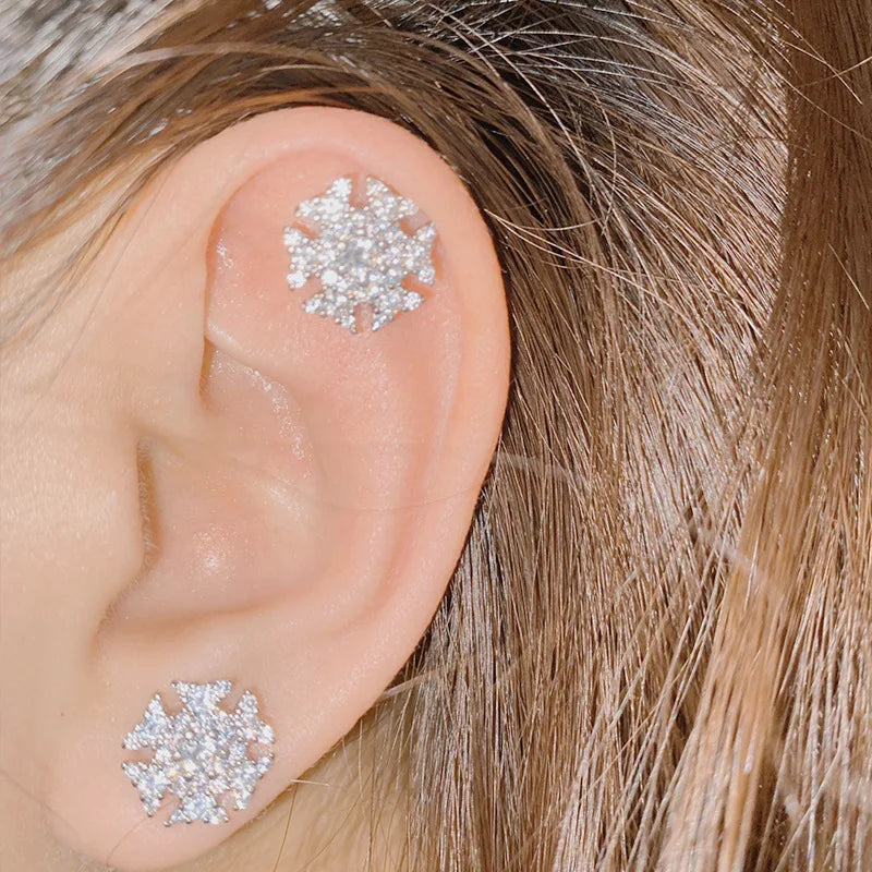 MDLFES Moissan Diamond Style Light luxury compact ear clips cold wind without ear holes magnetic earrings