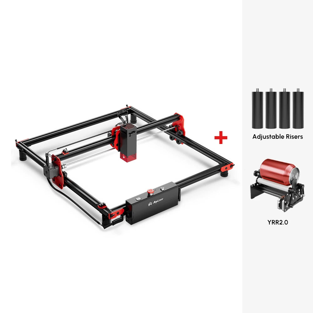 AlgoLaser Desktop Laser Engraver Y-axis Rotary Roller Engraving Cutting Cutter Machine Wood Metal Acrylic Woodworking 400x400mm